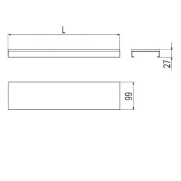 Модуль полки для рейлинга INDA INDISSIMA BARRA A8809MHW