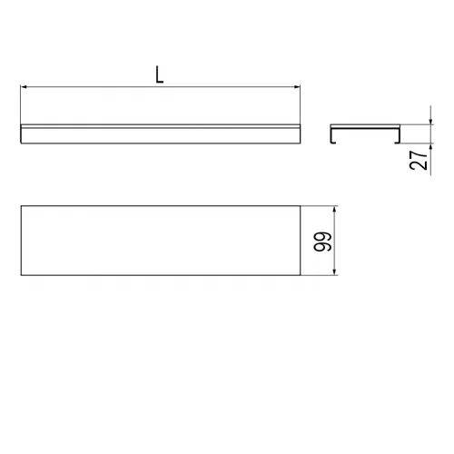 Модуль полки для рейлинга INDA INDISSIMA BARRA A8809MHW