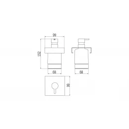 Модуль дозатора для рейлинга INDA INDISSIMA BARRA A8812MNS21