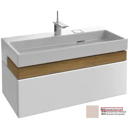 Модуль под раковину Terrace 100х48х38 см, пыльная роза сатин, верхний ящик из цельного дерева, система push-to-open EB1187-S42 Jacob Delafon