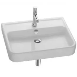 Подвесная раковина Replay 60х46х8 см, с 1 отверстием для смесителя, с бортиком, санфарфор E4489-00 Jacob Delafon