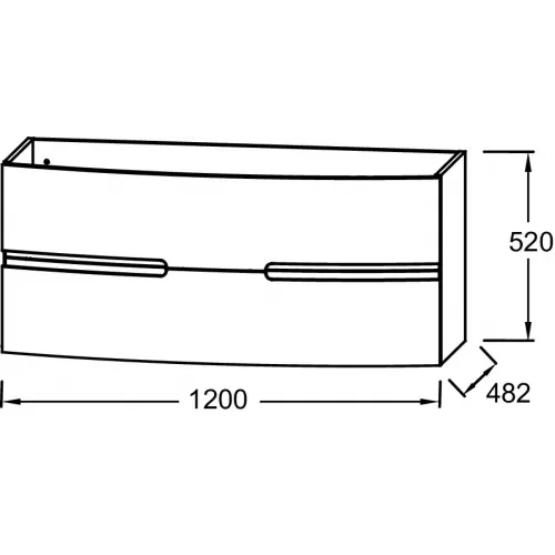 Модуль под раковину Nona 120х48,2х52 см, серый антрацит EB1890RU-442 Jacob Delafon