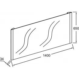 Зеркало 140х65 см, с подсветкой, с подогревом EB1476-NF Jacob Delafon