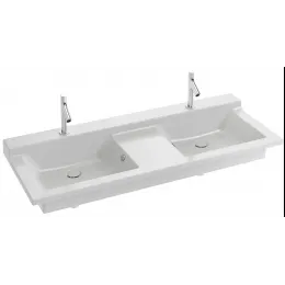 Мебельная раковина Soprano 140х54 см, отверстие для смесителя справа и слева, с керамической заглушкой слива EXJ112-00 Jacob Delafon