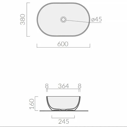 Раковина накладная GALASSIA DREAM 7308OC