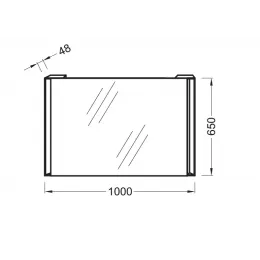 Зеркало Reve 100х65 см, с подсветкой EB576-NF Jacob Delafon
