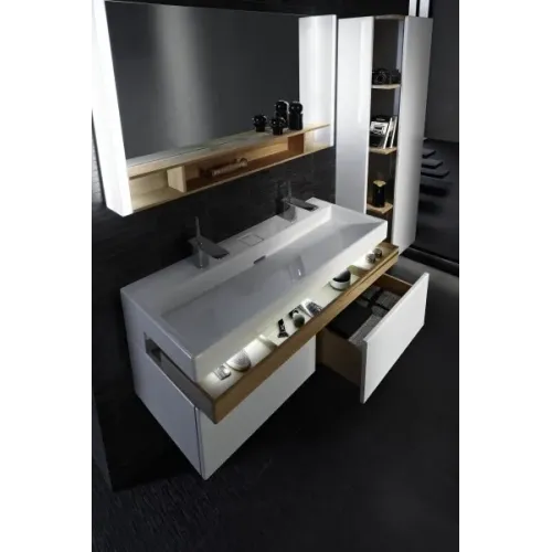 Модуль под раковину Terrace 80х48х38 см, серый антрацит блестящий, верхний ящик из цельного дерева, система push-to-open EB1186-442 Jacob Delafon