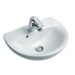 Подвесная раковина Patio 45х35х11,5 см, с одним отверстием для смесителя, санфарфор E4152-00 Jacob Delafon