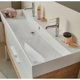 Подвесная раковина Vivienne 120х46,6х12 см, 1 чаша, матовая, санфарфор, двойная EXBK112-BCM Jacob Delafon