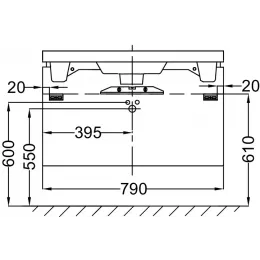 Модуль под раковину Reve 79х38х44,5 см, 1 ящик, оливковый матовый EB1131-R-M47 Jacob Delafon