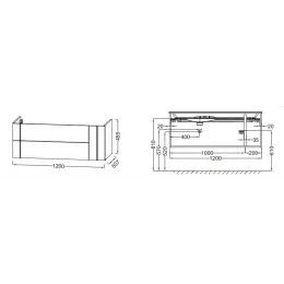 Модуль под раковину Nouvelle Vague 120х45,2х50,8 см, белый блестящий EB3035-G1C Jacob Delafon
