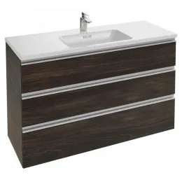 Модуль с раковиной Vox 120 см, ореховое дерево, 3 выдвижных ящика, подвесной монтаж EXAB112-Z-00+EB2041-RA-E16 Jacob Delafon