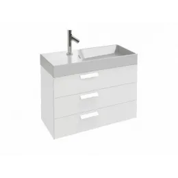 Модуль с раковиной Rythmik 80 см, белый блестящий лак, подвесной монтаж EXP112-Z-00+EB1308-G1C Jacob Delafon