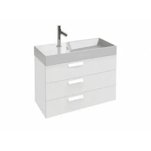 Модуль с раковиной Rythmik 80 см, белый блестящий лак, подвесной монтаж EXP112-Z-00+EB1308-G1C Jacob Delafon