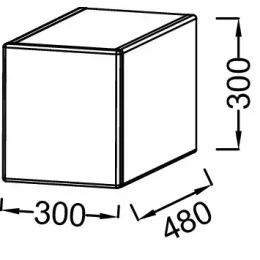 Тумба для ванной Terrace аквамарин сатин, подвесной монтаж 30х48 см EB1744-S50 Jacob Delafon