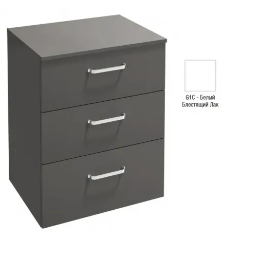 Тумба для ванной Vox 3 ящика, белый глянцевый 60х46 см EB2067-R1-G1C Jacob Delafon