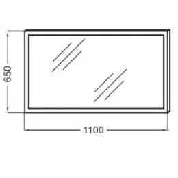 Зеркало 110х65 см, подсветка по периметру, с подсветкой, с подогревом EB1443-NF Jacob Delafon