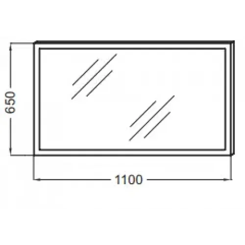 Зеркало 110х65 см, подсветка по периметру, с подсветкой, с подогревом EB1443-NF Jacob Delafon