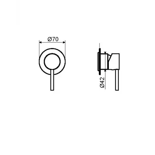 Внешняя часть встраиваемого смесителя Plumberia Selection XO1111GR
