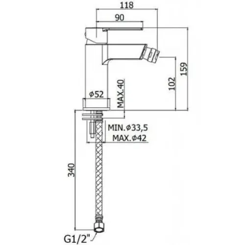 Смеситель для биде Paffoni Ringo RIN131CR