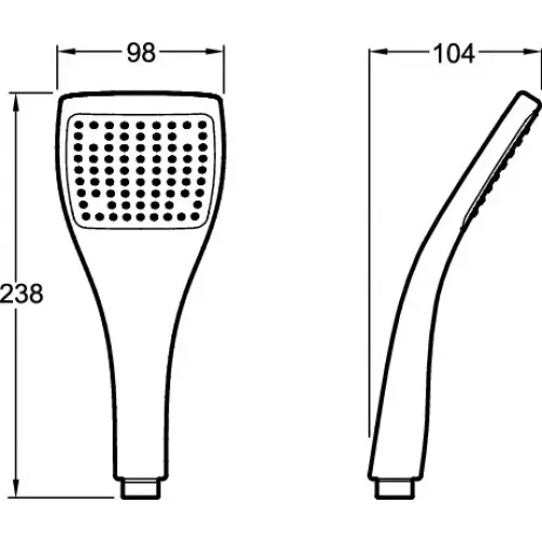 Душевая лейка Eo 77 форсунок, 1 режим, без шланга E3877-CP Jacob Delafon