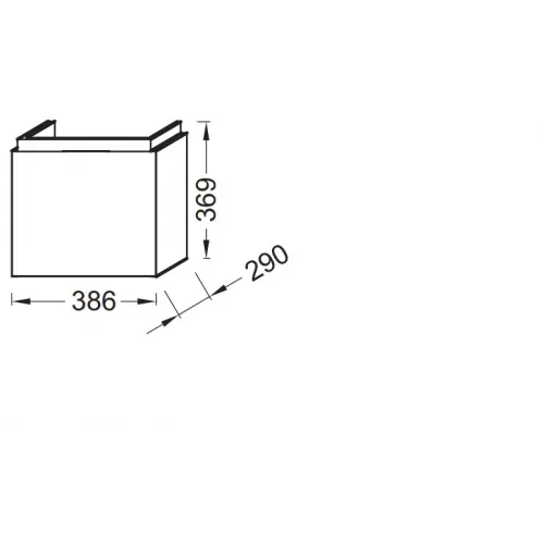 Модуль с раковиной Formilia 40 см, арлингтонский дуб, 1 дверца с нижним открытием, подвесной монтаж E4786-00+EB1096-E70 Jacob Delafon