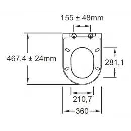 Сиденье для унитаза Rodin тонкое, термодюр, с микролифтом, быстросъемное E20141-00 Jacob Delafon
