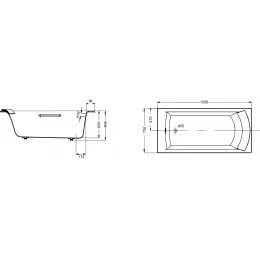 Чугунная ванна Biove 150х75 см, антискользящее покр. E6D903-0 Jacob Delafon