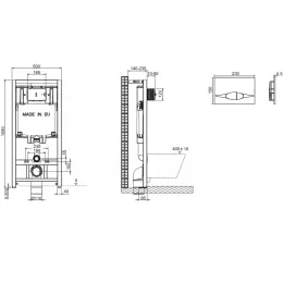 Комплект унитаза с инсталляцией Brive глубина унитаза 52см, клавиша хром глянец, с микролифтом, быстросъемное E21733RU-00 Jacob Delafon