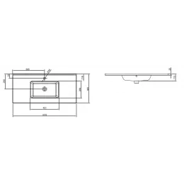 Мебельная раковина Ola 101х46 см EXUA112-00 Jacob Delafon