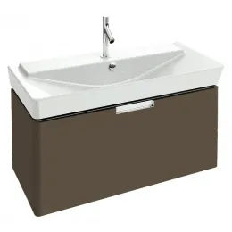 Модуль с раковиной Reve 100 см, светло-коричневый блестящий, 1 ящик, с переливным отверстием, подвесной монтаж E4801-00+EB1132-G80 Jacob Delafon