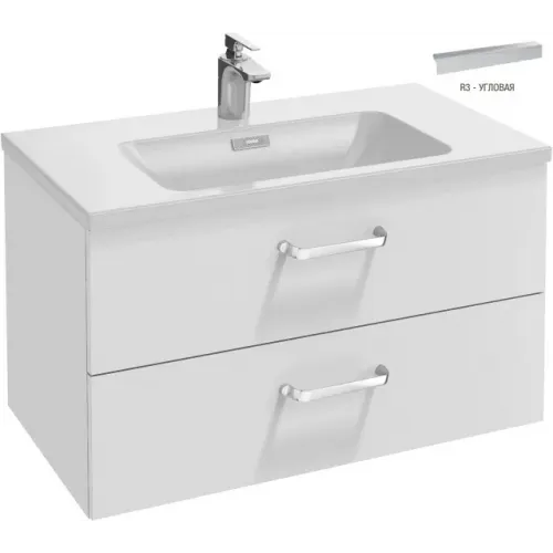 Модуль под раковину Vox 80х46х45,2 см, 2 ящика, белый, угловая ручка EB2078-R3-N18 Jacob Delafon