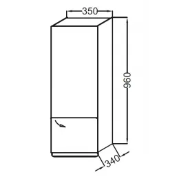 Шкаф Odeon Up 35х34х96 см, 1 ящик + 2 полки, шарниры справа, сине-зеленый матовый, с крючками и полотенцедержателем EB893D-M85 Jacob Delafon