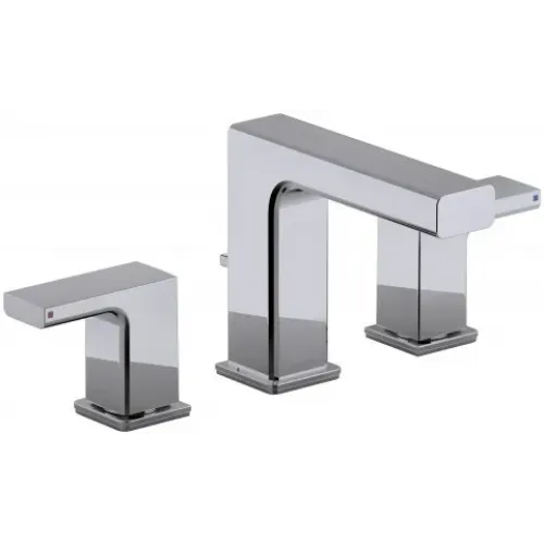 Смеситель для раковины на 3 отверстия Strayt с донным клапаном E37331-CP Jacob Delafon