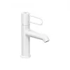 Смеситель для умывальника Odeon Rive Gauche ручка белая, неповоротный излив, белый цвет, без донного клапана E21029-00-00 Jacob Delafon