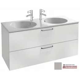 Модуль под раковину Odeon Rive Gauche 120х50,8х56,8 см, 2 ящика, серый титан матовый, черные ручки EB2525-R9-M54 Jacob Delafon