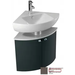 Модуль под раковину Odeon Up 67,9х48х50,7 см, 1 полка, светло-коричневый глянцевый, установка в угол EB864-G80 Jacob Delafon