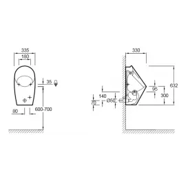 Писсуар Patio c полным комплeктом аксeссуаров E1548-00 Jacob Delafon