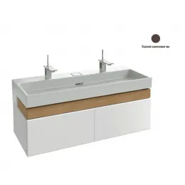 Модуль с раковиной Terrace 120 см, ледяной коричневый лак, раковина с подсветкой, подвесной монтаж, система push-to-open EXB9112-00+EB1188-N23 Jacob Delafon