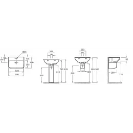 Подвесная раковина Struktura 45х35х17 см, санфарфор EGE111-00 Jacob Delafon