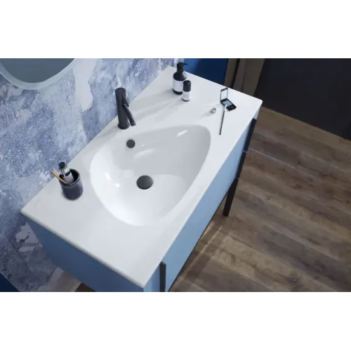 Смеситель для умывальника Nouvelle Vague матовый черный, антикальк, чёрный цвет, неповоротный излив, с донным клапаном E78335-BLV Jacob Delafon