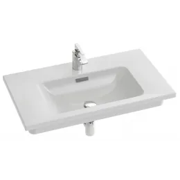 Модуль с раковиной Vox 80 см, белый блестящий, изогнутые ручки, подвесной монтаж EXAE112-Z-00+EB2078-R1-G1C Jacob Delafon