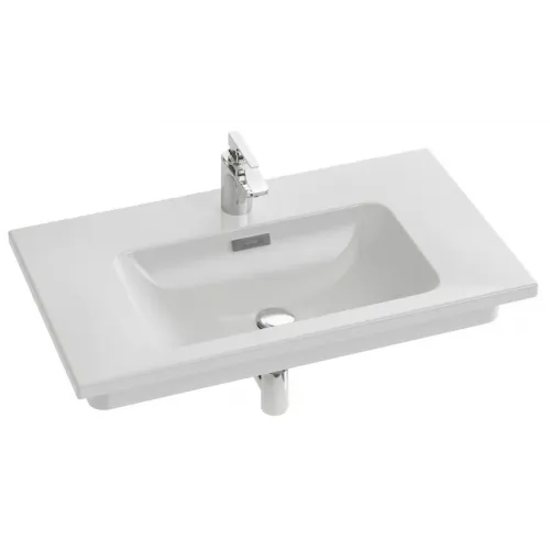 Модуль с раковиной Vox 80 см, белый блестящий, изогнутые ручки, подвесной монтаж EXAE112-Z-00+EB2078-R1-G1C Jacob Delafon