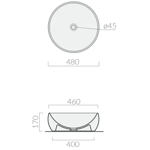 Раковина накладная GALASSIA DREAM 7333