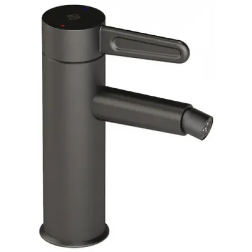 Смеситель для биде Nouvelle Vague матовый черный, гибкая подводка в комплекте, чёрный цвет, с донным клапаном E78342-BLV Jacob Delafon