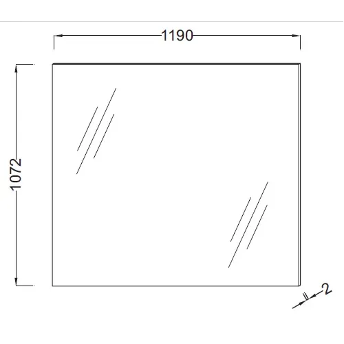 Зеркало Struktura 119х107 см, высокое EB1211-NF Jacob Delafon