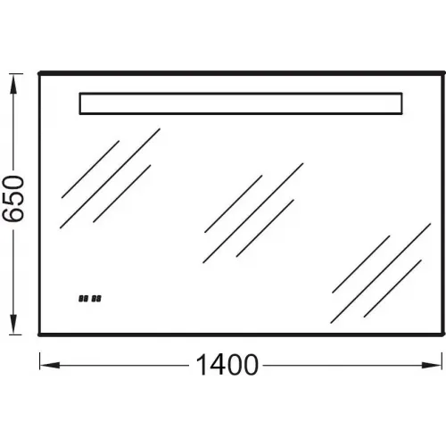 Зеркало 140х65 см, с подсветкой, с подогревом, с часами EB1165-NF Jacob Delafon