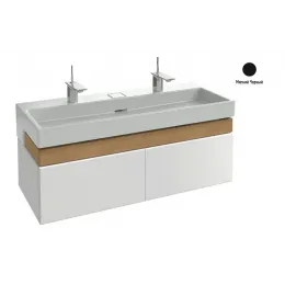 Модуль с раковиной Terrace 120 см, цвет мягкий черный, раковина без подсветки, подвесной монтаж, система push-to-open EXB112-00+EB1188-M61 Jacob Delafon