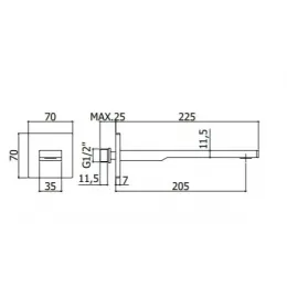 Излив Paffoni Tango ZBOC121CR