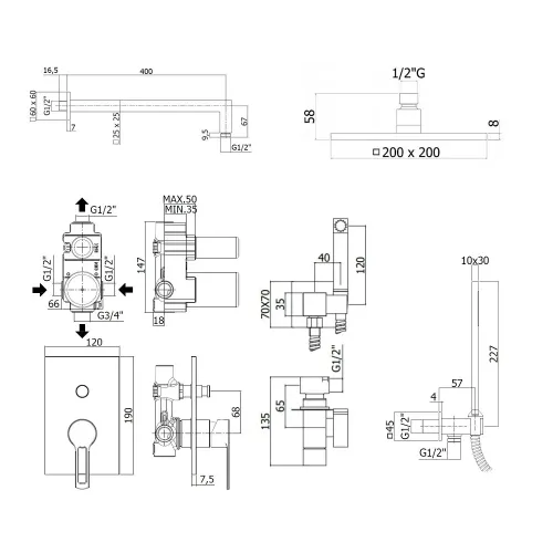 Комплект смесителей PAFFONI Ringo KITZRIN015NO/M